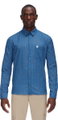 Mammut Langarmhemd Winter zum Wandern - weiches, angerautes Material - marineblau Herren